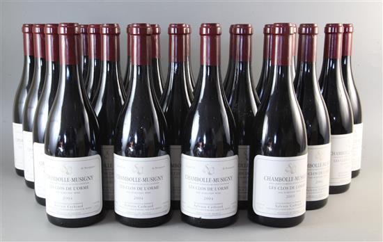 Twenty two bottles of Chambolle-Musigny, Les Clos De LOrme, 2004(12) & 2003(10).